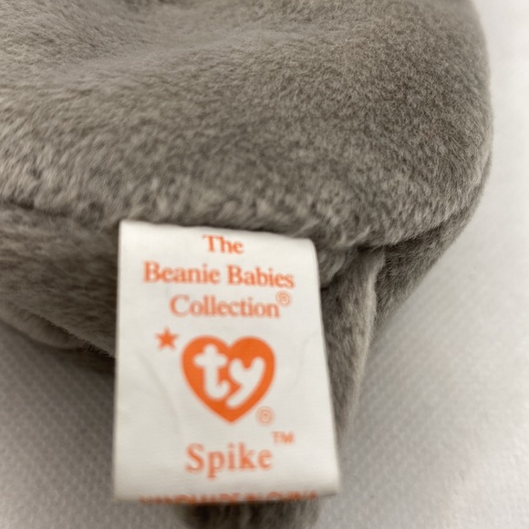 Ty Original Beanie Baby Spike Rhinoceros Grey Brown with Hang Tag 1996 Retired - Picture 6 of 10
